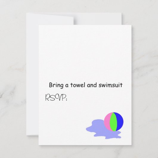 Pool Party Bright Beach Balls Kaart (Achterkant)