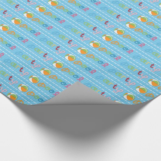 Pool party cadeaupapier (Hoek)