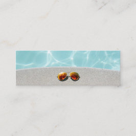 Pool Party Celebration Get Gezamenlijke Uitnodigin Mini Visitekaartje