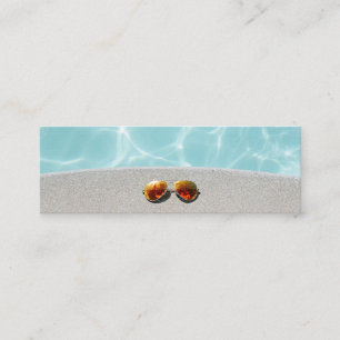 Pool Party Celebration Get Gezamenlijke Uitnodigin Mini Visitekaartje