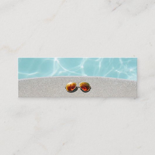 Pool Party Celebration Get Gezamenlijke Uitnodigin Mini Visitekaartje (Voorkant)