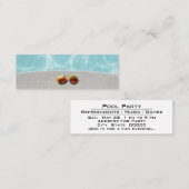 Pool Party Celebration Get Gezamenlijke Uitnodigin Mini Visitekaartje (Voorkant / Achterkant)