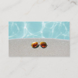 Pool Party Celebration Get Gezamenlijke Uitnodigin Visitekaartje