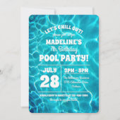 Pool Party Celebration Invitation Kaart (Voorkant)
