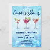 Pool Party Cocktail Couple's Douche Kaart (Voorkant)