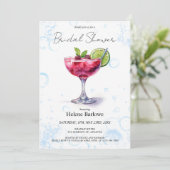 Pool Party Cocktail Vrijgezellenfeest Kaart (Staand voorkant)