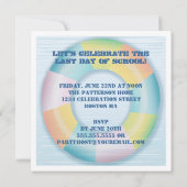 Pool Party Colorful Fun Float Invitation Kaart (Achterkant)