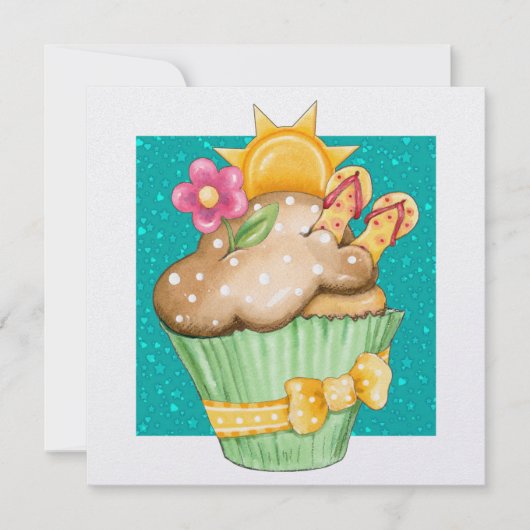 Pool Party Cupcake ! - SRF Kaart (Voorkant)