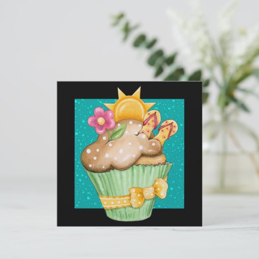 Pool Party Cupcake ! - SRF Kaart (Staand voorkant)