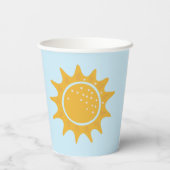 Pool Party Cups | Zonneschijn Papieren Bekers (Achterkant)