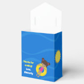 Pool Party Custom African American Girl Birthday Bedankdoosjes (Geopend)