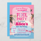 Pool Party Doll Malibu Beach Verjaardag Kaart (Voorkant / Achterkant)