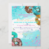 Pool party - donut party aankondiging (Voorkant)