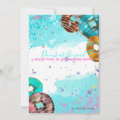 Pool party - donut party aankondiging (Achterkant)