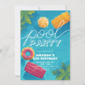 Pool Party Elk jaar Moderne Tropische Dag Kaart (Voorkant)