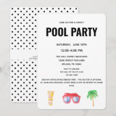 Pool Party - Family Cookout - Swim Party Kaart (Voorkant / Achterkant)
