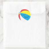 Pool Party Favor Sticker - Blauw, Geel en Rood (Tas)