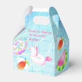 Pool Party Favors Gift Boxes Bedankdoosjes (Achterkant)