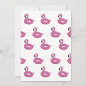 Pool Party Flamingo Invitation Kaart (Achterkant)