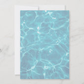 Pool Party Flamingo Meisje 10e verjaardag Kaart (Achterkant)