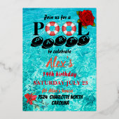 Pool Party Folie Uitnodiging (Voorkant)