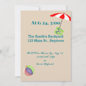 Pool Party for 30th Birthday Kaart (Achterkant)