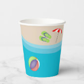 Pool Party for 30th Birthday Papieren Bekers (Achterkant)