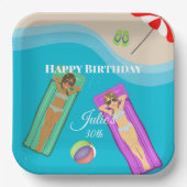 Pool Party for 30th Birthday Papieren Bordje (Voorkant)