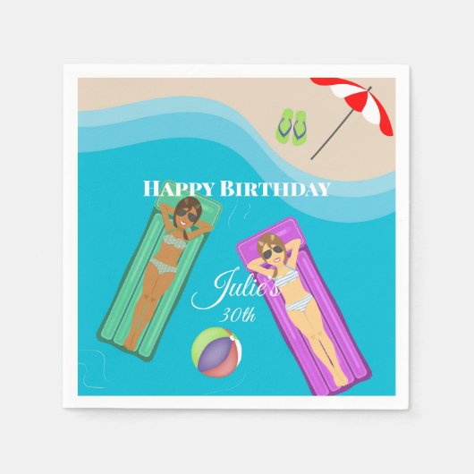 Pool Party for 30th Birthday Servet (Voorkant)