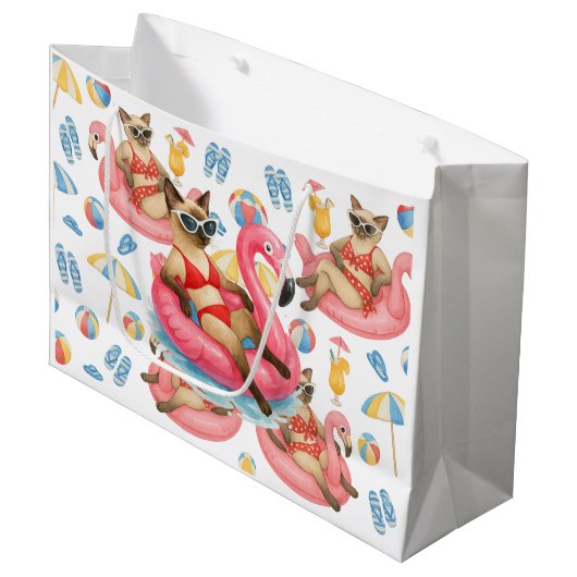 Pool Party for Siamese Cat lovers  Groot Cadeauzakje (Voorkant Gekanteld)