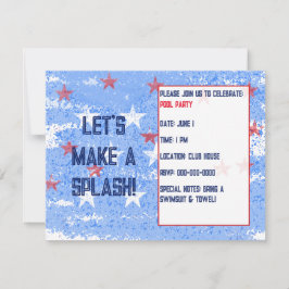 Pool Party for Summer, Holiday of Birthday Kaart