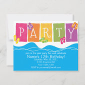 Pool Party Fun Kaart (Voorkant)