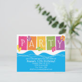 Pool Party Fun Kaart (Staand voorkant)