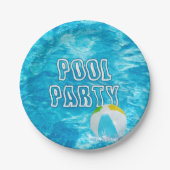 Pool Party Fun Paper-Bord Papieren Bordje (Voorkant)