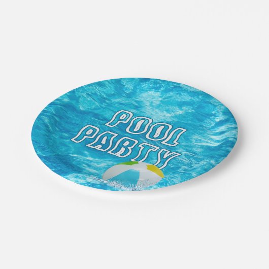 Pool Party Fun Paper-Bord Papieren Bordje (Gekanteld)