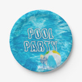 Pool Party Fun Paper-Bord Papieren Bordje (Voorkant)
