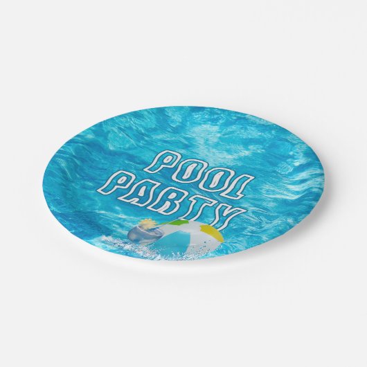 Pool Party Fun Paper-Bord Papieren Bordje (Gekanteld)
