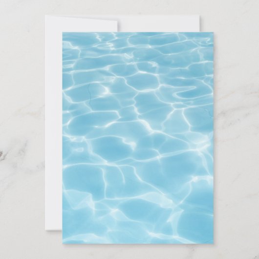 Pool Party fun Summer Birthday Kaart (Achterkant)