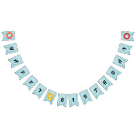 Pool Party Gelukkige Verjaardag Vlaggetjes