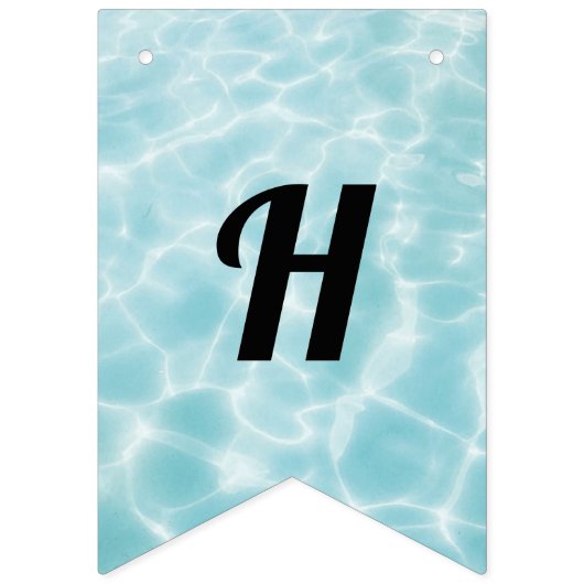 Pool Party Gelukkige Verjaardag Vlaggetjes (Tweede vlag)