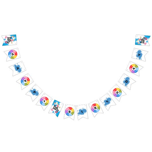 Pool Party Gelukkige Verjaardag Vlaggetjes (Alle)