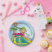 Pool Party Gepersonaliseerd Bedankt Verjaardagspap Papieren Bordje (Feest)