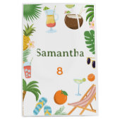 Pool Party Gift Bag - Summer Tropical Theme Medium Cadeauzakje (Voorkant)