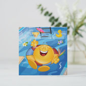 Pool Party - GLIMLACH! Kaart (Staand voorkant)