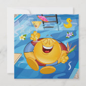 Pool Party - GLIMLACH! Kaart (Voorkant)