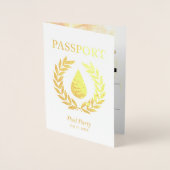 Pool Party Gold Foil Passport Folie Kaarten (Voorkant)