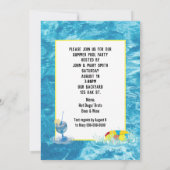 Pool Party Golden Retriever Kaart (Achterkant)