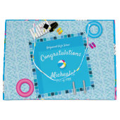 Pool Party Graduation Party Groot Cadeauzakje (Voorkant)