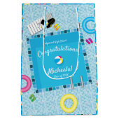 Pool Party Graduation Party Medium Cadeauzakje (Achterkant)
