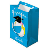 Pool Party Graduation Party Medium Cadeauzakje (Voorkant Gekanteld)